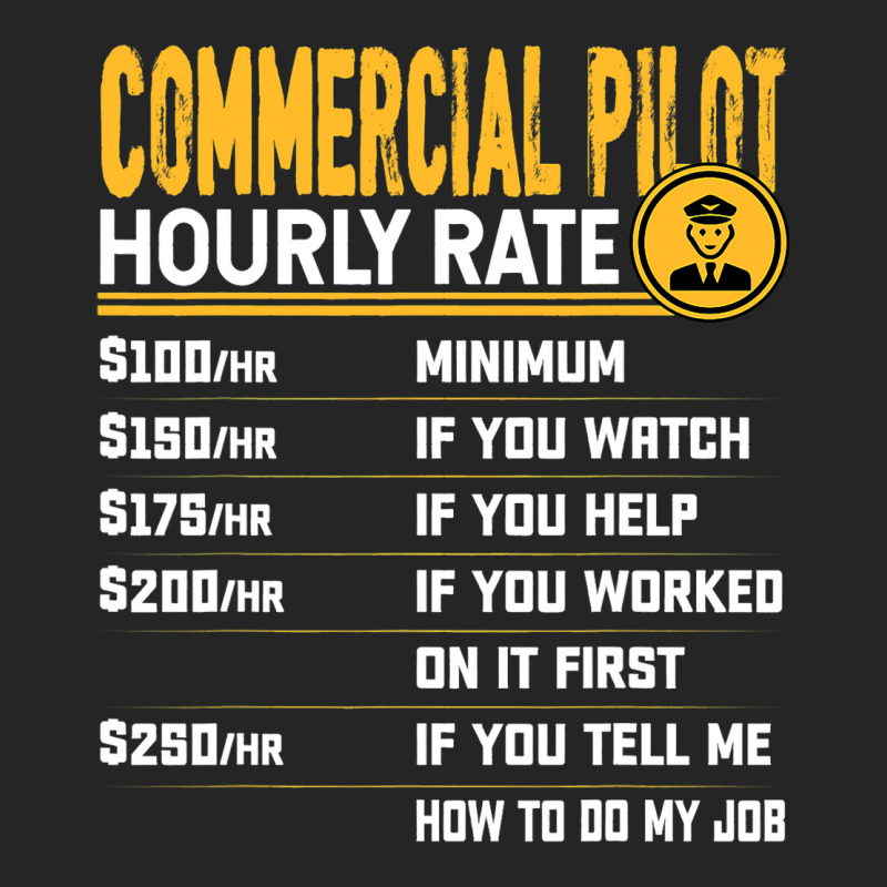 Commercial Pilot Hourly Rate Funny Airplane Airlin Unisex Hoodie | Artistshot