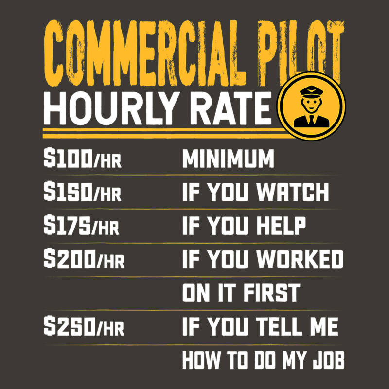 Commercial Pilot Hourly Rate Funny Airplane Airlin Bucket Hat | Artistshot