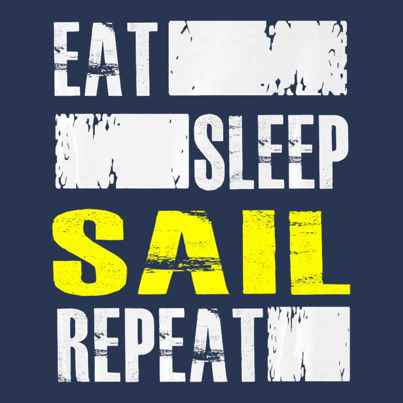 Eat Sleep Sail Repeat Funny Sailing Sailor Premium Men Denim Jacket | Artistshot