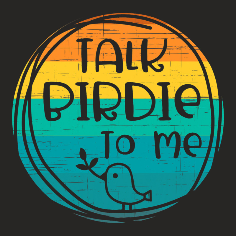 Talk Birdie To Me Retro Vintage Distressed Bird Wa Ladies Fitted T-Shirt by MenachemArteaga | Artistshot