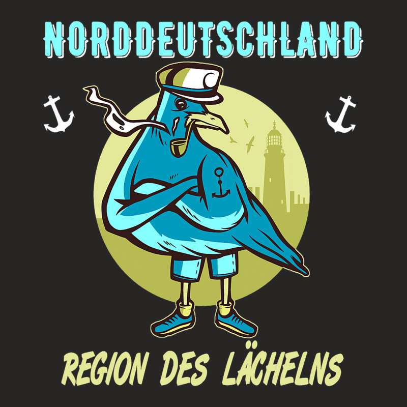 North Germany Region Of Smile Seagull Sailor Gift Ladies Fitted T-Shirt by KarimSatterfield | Artistshot