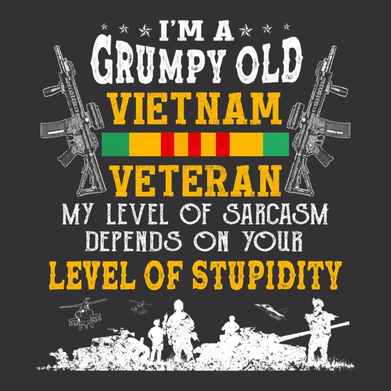 Mens Veterans Day I Am A Grumpy Old Vietnam Vetera Vintage Hoodie And Short Set | Artistshot