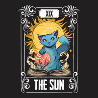 Tarot Card Gothic Astrology Occult The Sun Cat Tar T-shirt | Artistshot