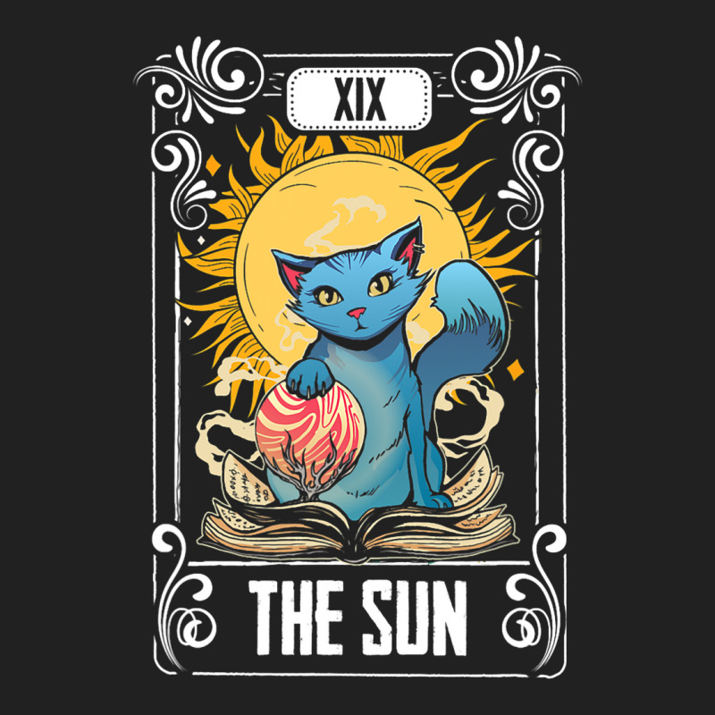 Tarot Card Gothic Astrology Occult The Sun Cat Tar Basic T-shirt | Artistshot