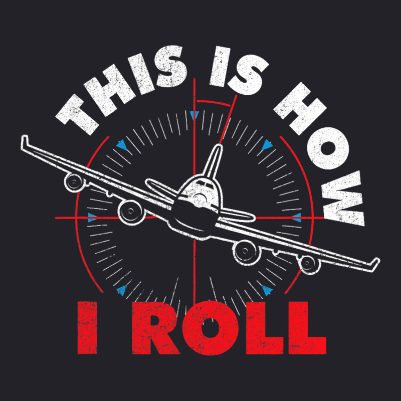 This Is How I Roll Airline Pilot Aviator Aircraft  Unisex Sherpa-lined Denim Jacket | Artistshot