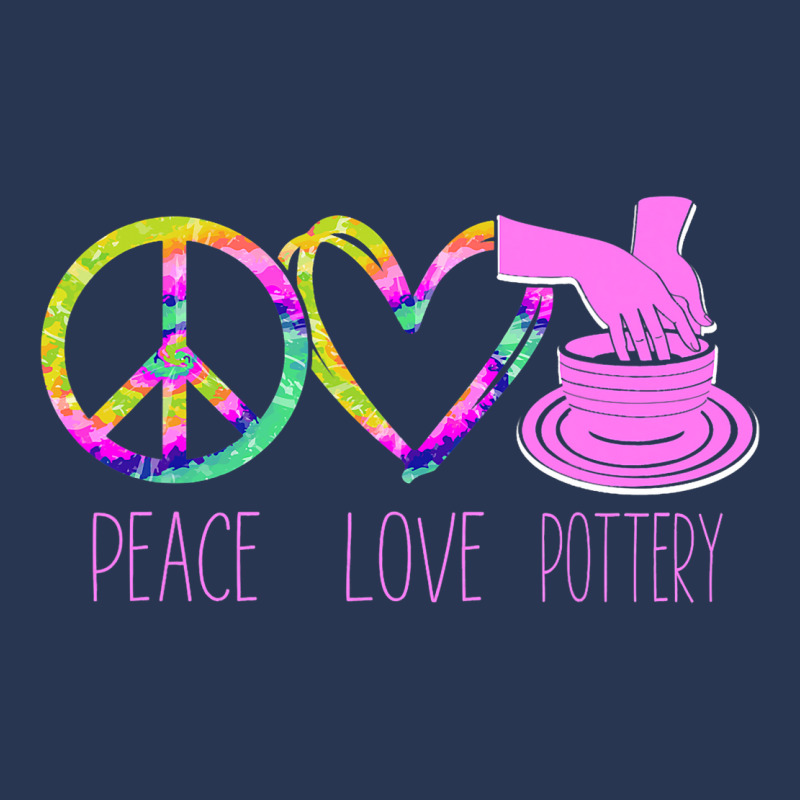 Pottery Ceramics Artist Peace Love Pottery Men Denim Jacket | Artistshot