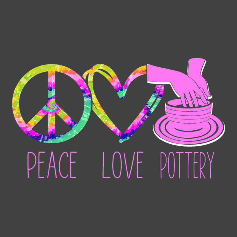 Pottery Ceramics Artist Peace Love Pottery Vintage T-shirt | Artistshot