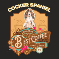 Mom T  Shirt Brown Cocker Spaniel Best Coffee   Dog Owner Coffee Lover Ladies Fitted T-shirt | Artistshot