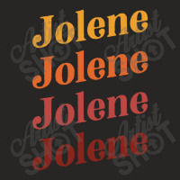 Jolene Retro Earth Toned Boho Design Ladies Fitted T-shirt | Artistshot