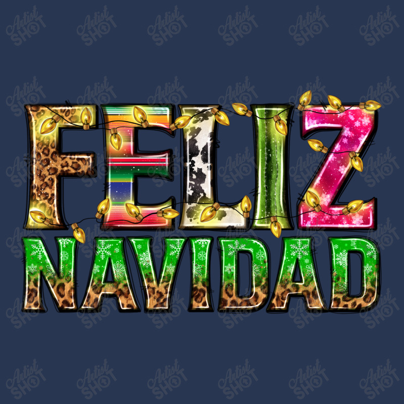 Feliz Navidad With Pattern Ladies Denim Jacket by enoddigitalart@gmail.com | Artistshot