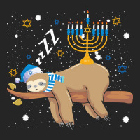 Funny Sleeping Sloth Hanukkah T  Shirt Cute Sleeping Sloth Menorah Jew Unisex Hoodie | Artistshot