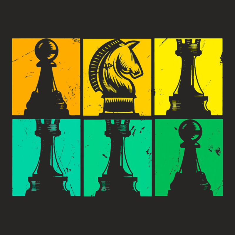 Retro Chess Pieces Checkmate Grandmaster Chess Pla Ladies Fitted T-shirt | Artistshot