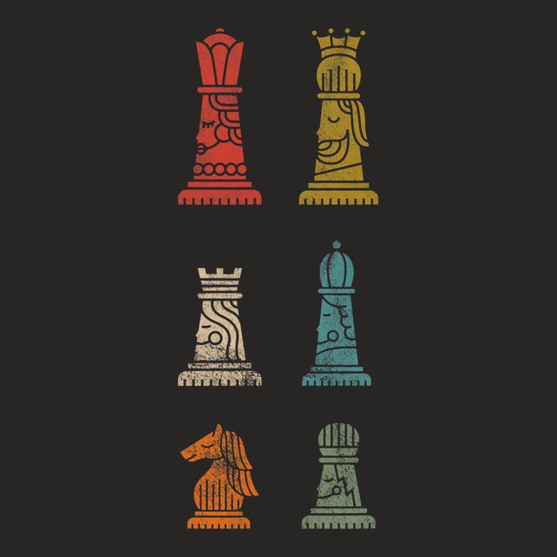 Retro Chess Pieces Grandmaster Chess Lover Ladies Fitted T-shirt | Artistshot