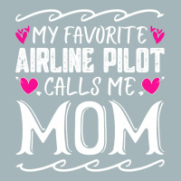 My Favorite Airline Pilot Calls Me Mom Funny Mothe Unisex Sherpa-lined Denim Jacket | Artistshot