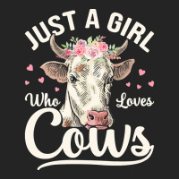 Just A Girl Who Loves Cows T  Shirt J U S T A G I R L W H O L O V E S 3/4 Sleeve Shirt | Artistshot