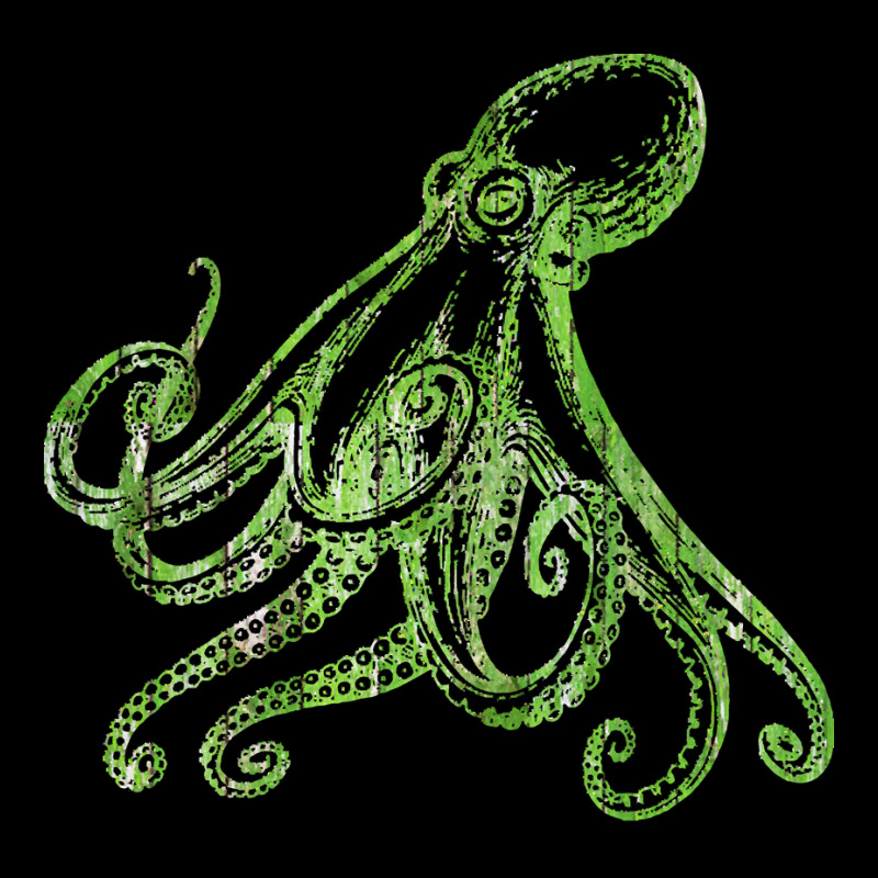 Octopus Artwork T  Shirtoctopus Drawing With Gren Color Gift Idea T  S Zipper Hoodie | Artistshot