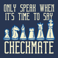 Only Speak Time To Say Checkmate Funny Chess Men W Ladies Denim Jacket | Artistshot