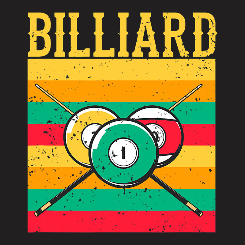 Retro Billiard Table 8ball Vintage Pool Snooker Pl T-shirt | Artistshot