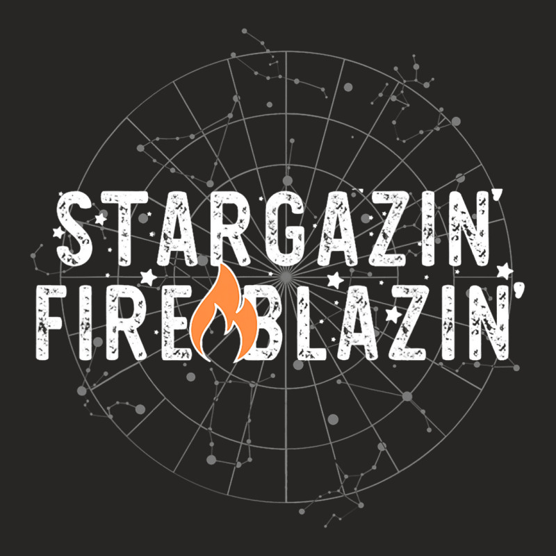 Stargazing Fire Blazing Constellation Astronomy St Ladies Fitted T-Shirt by MarquisGoldsmith | Artistshot