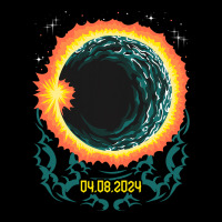 Total Partial Eclipse 2024 April 08 Usa American T Women's V-neck T-shirt | Artistshot