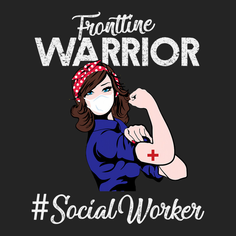 Vintage Frontline Warrior Social Worker Xmas For W 3/4 Sleeve Shirt | Artistshot