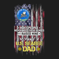 Usa Flag Proud Us Seabee Veteran Dad I Raised Mine Classic T-shirt | Artistshot