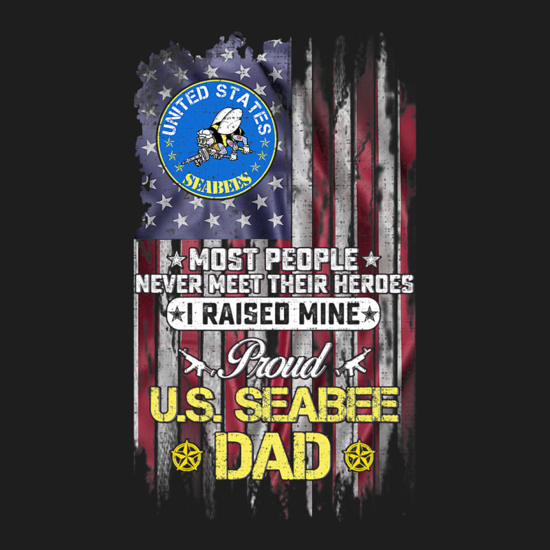 Usa Flag Proud Us Seabee Veteran Dad I Raised Mine Classic T-shirt | Artistshot