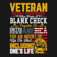 Veteran A Person Who Wrote A Blank Check Memorail  Flannel Shirt | Artistshot