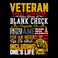 Veteran A Person Who Wrote A Blank Check Memorail  Pocket T-shirt | Artistshot