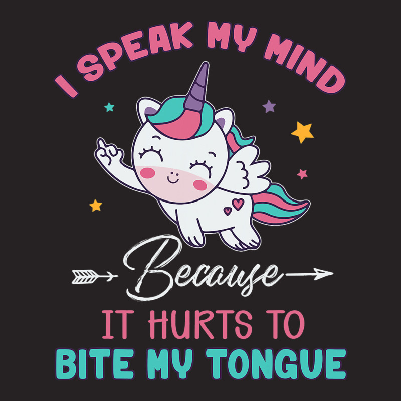 Unicorn I Speak My Mind Because It Hurts To Bite M Vintage Cap by LilahHutchinson | Artistshot