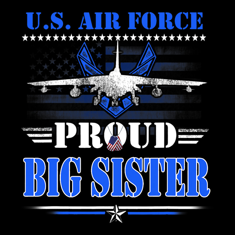 Us Air Force Proud Big Sis Mothers Usaf Air Force  Cropped Hoodie by GwendalyForsberg | Artistshot