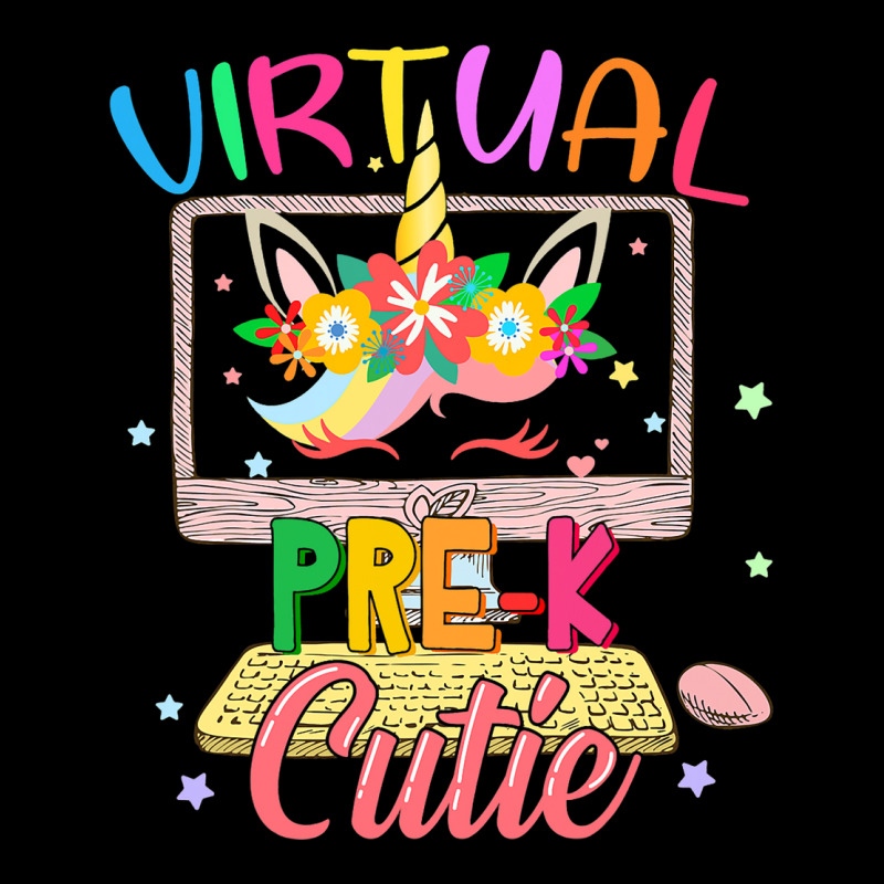 Virtual Prek Cutie Unicorn Face Back To School Kid Fleece Short | Artistshot