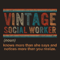 Vintage Social Worker Noun Definition Health Care  Tank Top | Artistshot