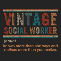 Vintage Social Worker Noun Definition Health Care  3/4 Sleeve Shirt | Artistshot