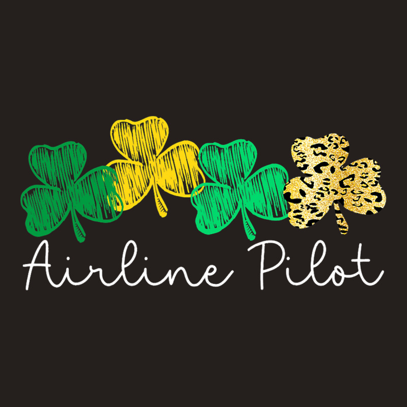 Shamrock Leopard Saint Paddys Airline Pilot St Pat Tank Top | Artistshot