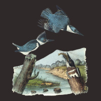 Watercolor Belted Kingfisher Bird Eat Fish Nature  Racerback Tank | Artistshot