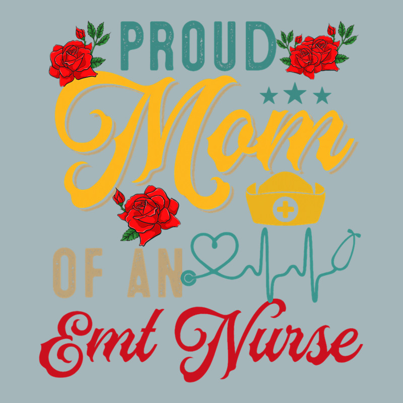 Vintage Proud Mom Of An Emt Nurse Mothers Day Flor Unisex Sherpa-lined Denim Jacket | Artistshot