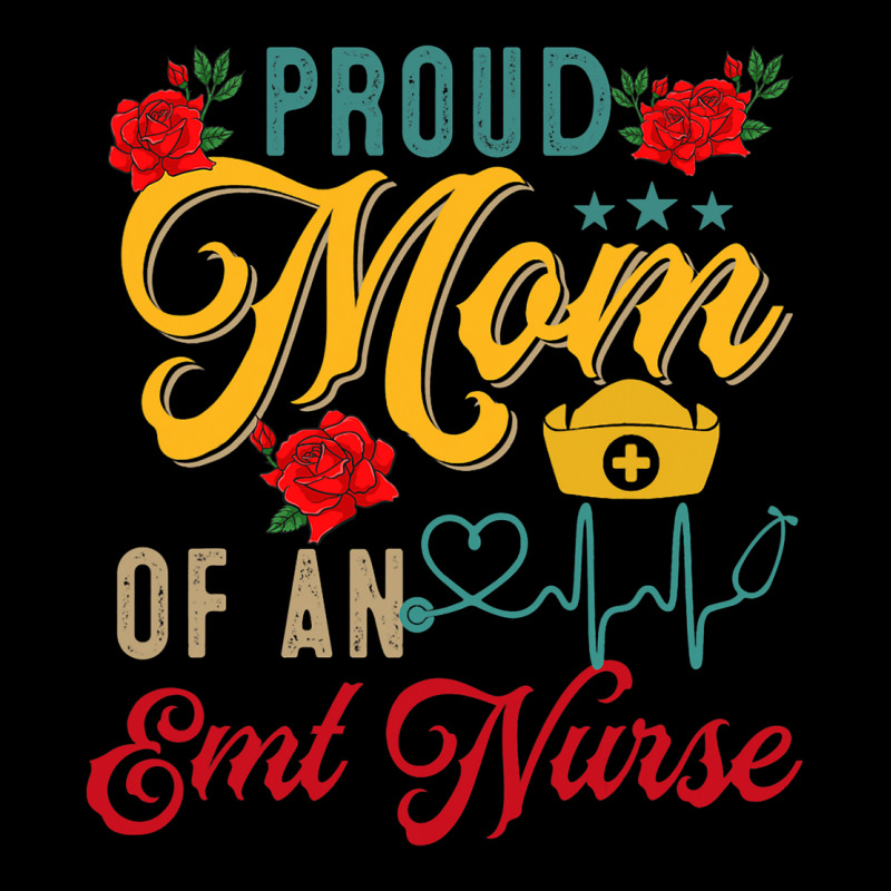 Vintage Proud Mom Of An Emt Nurse Mothers Day Flor Pocket T-shirt | Artistshot