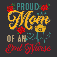 Vintage Proud Mom Of An Emt Nurse Mothers Day Flor Vintage Hoodie | Artistshot