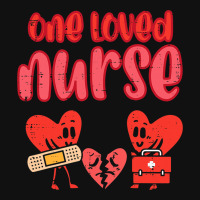 Valentines Day One Loved Nurse Heart Nursing Scrub Graphic T-shirt | Artistshot