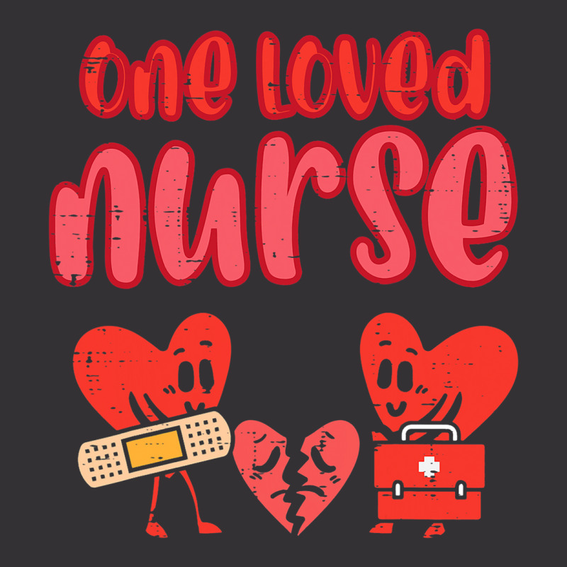 Valentines Day One Loved Nurse Heart Nursing Scrub Vintage Short | Artistshot