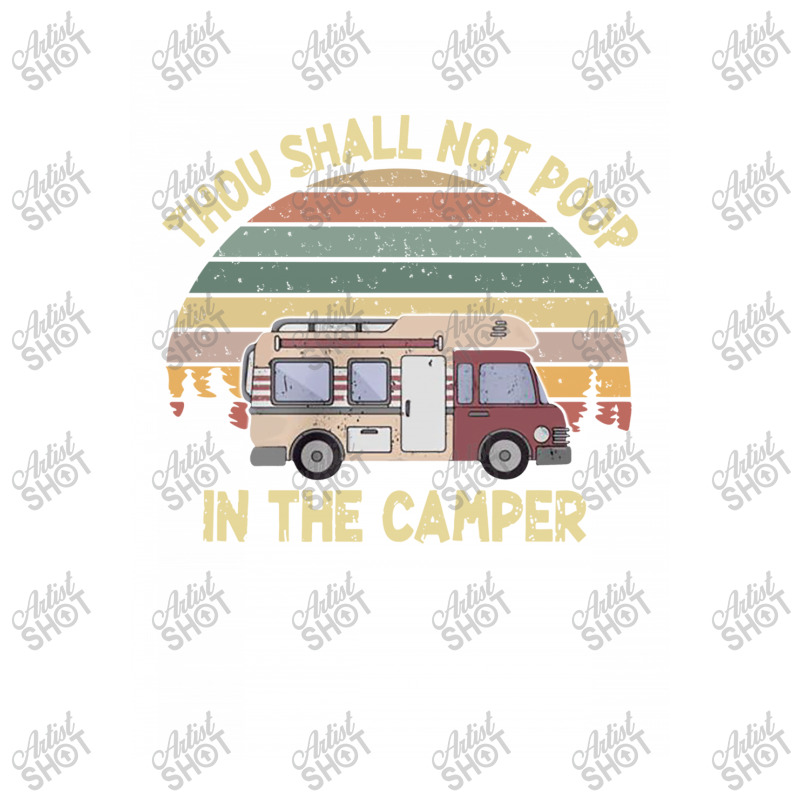 Camping Thou Shall Not Poop In The Camper Retro Vintage Raglan Crop Top by hoainv | Artistshot