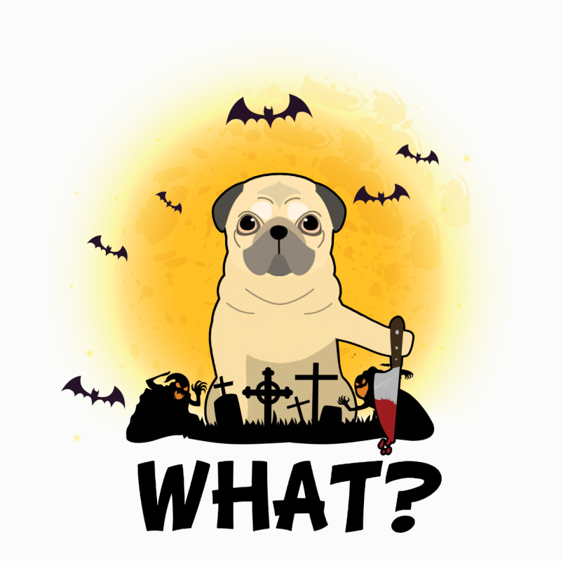 What! Halloween Pug What Funny Killer Dog Halloween Costume Raglan Crop Top by vip.pro123 | Artistshot