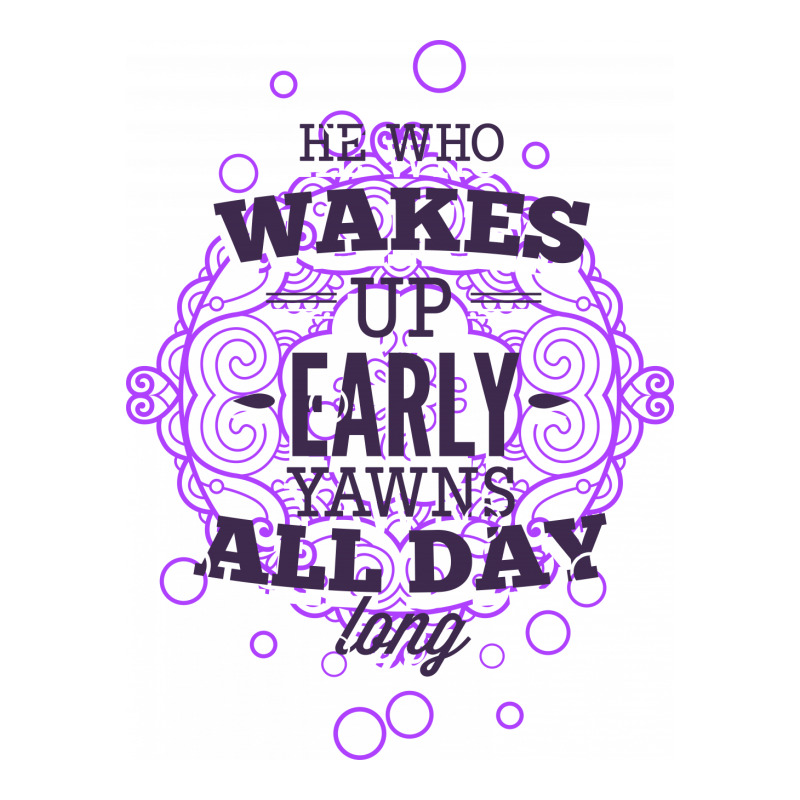 He Who Wakes Up Early Yawns All Day Long Purple Raglan Crop Top by Kahvel | Artistshot