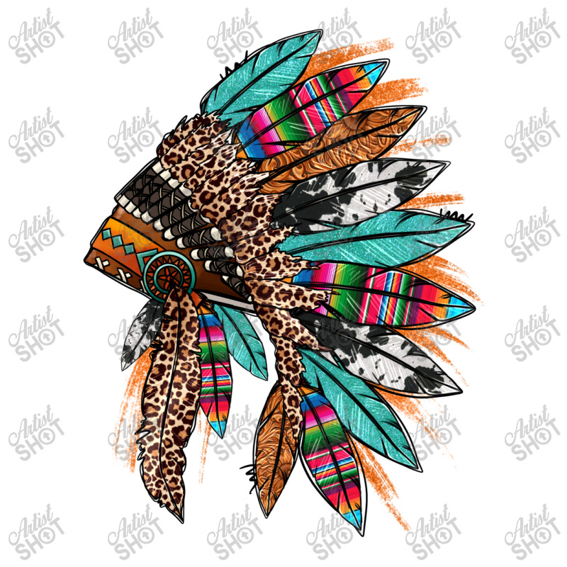 Western Patterned Headdress Native American Raglan Crop Top | Artistshot