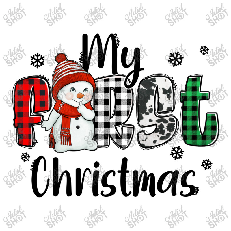 My First Christmas Baby Snowman Raglan Crop Top | Artistshot