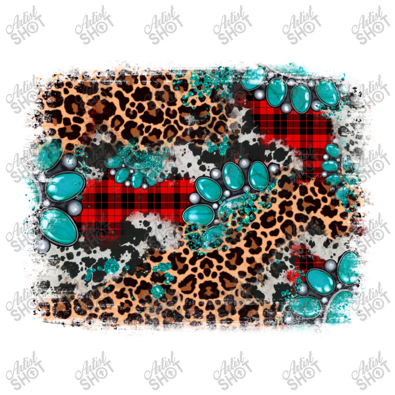 Gemstone Leopard Christmas Background Raglan Crop Top | Artistshot