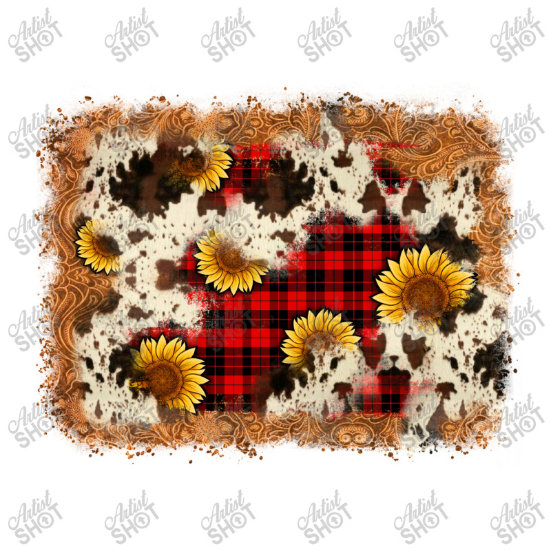 Christmas Cowhide Sunflower Background Raglan Crop Top | Artistshot