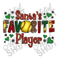 Santa's Favourite Player Christmas Softball Game Raglan Crop Top | Artistshot