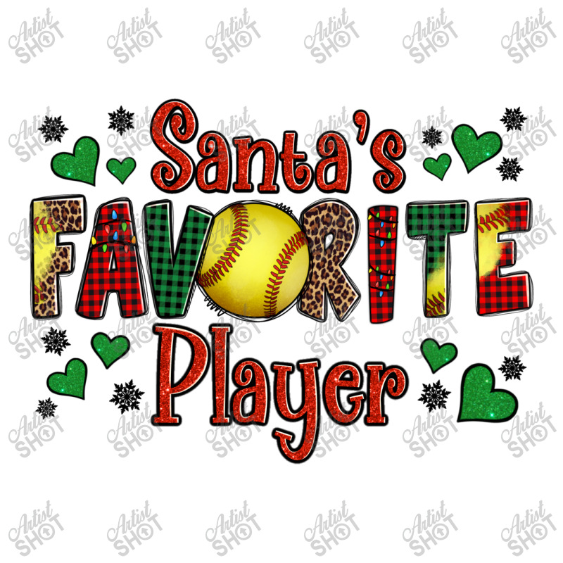 Santa's Favourite Player Christmas Softball Game Raglan Crop Top | Artistshot